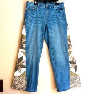 UPCYCLED J. Jill Jeans Quilted Patchwork Wide Leg Women's Size 16 Artistic Rare